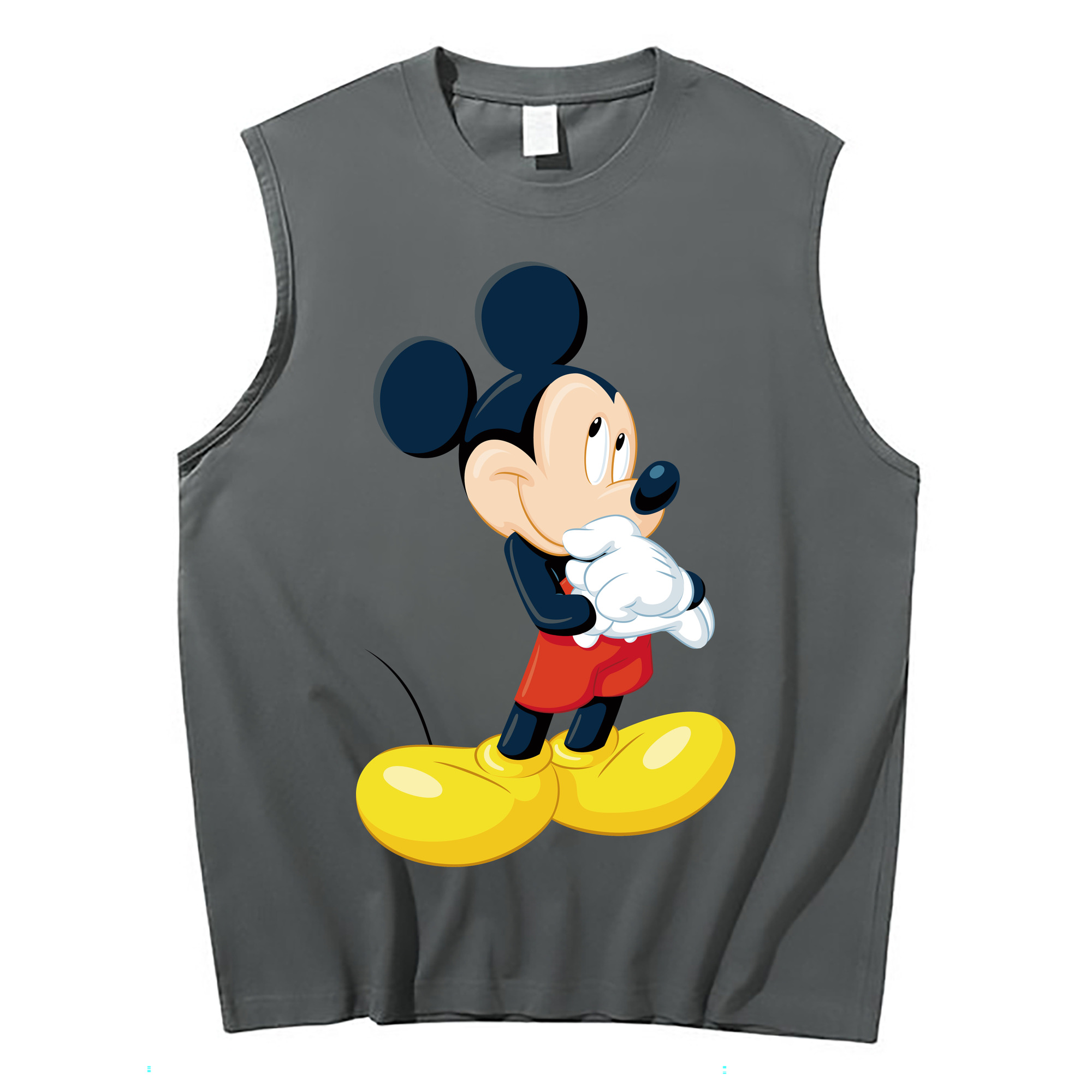 ミッキーマウス Mickey Mouse コットン100％タンクトップ（フロントプリント）